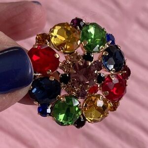 Multicolor Crystal Brooch